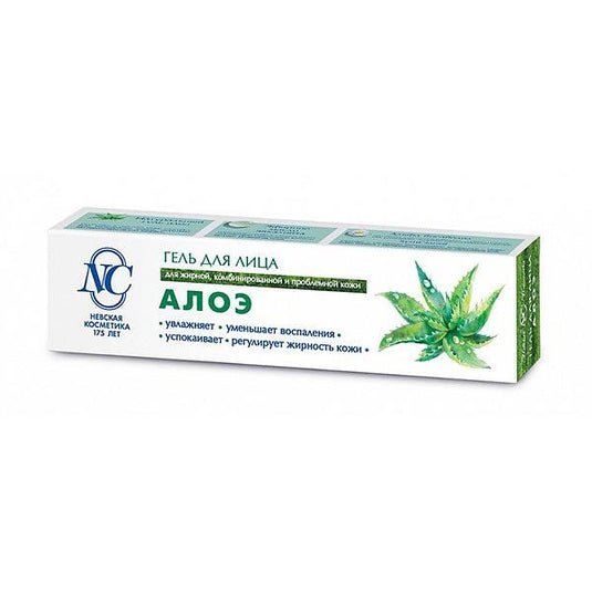 Aloe Face Gel for Oily and Combination Skin, 1.41 oz / 40 ml