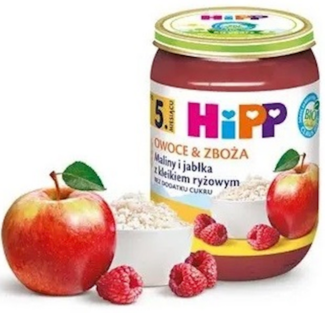 HiPP Cereal Apple Raspberry with spelt 190 g 5 month +