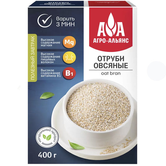 Овсяные отруби Экстра, Агро-Альянс, 400 г