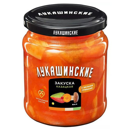 Закуска Казацкая Лукашинские с Белыми грибами 450г