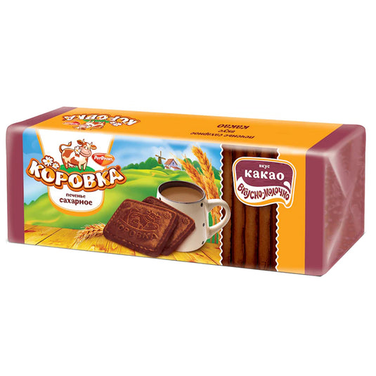 Sugar Biscuits "Korovka" with Cocoa, 375g