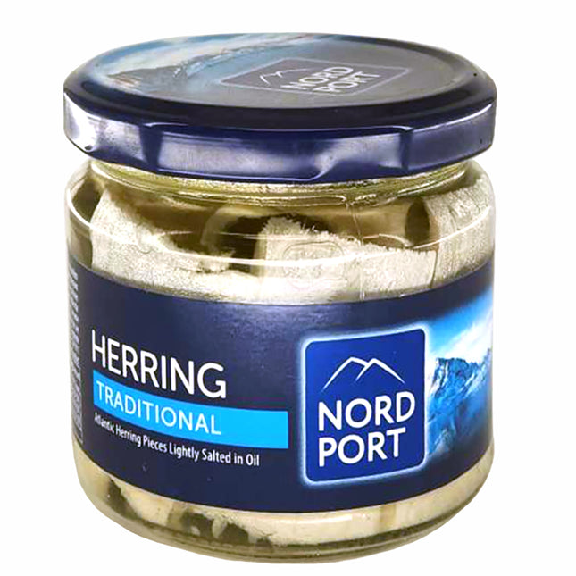 Traditional Salted Herring Pieces-Fillet, Nord Port, 10.23oz