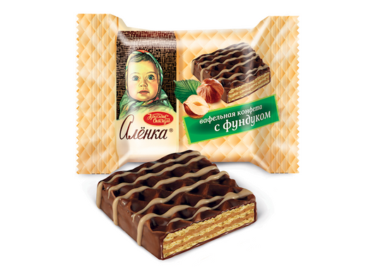 Wafer sweets "Alenka" with hazelnut