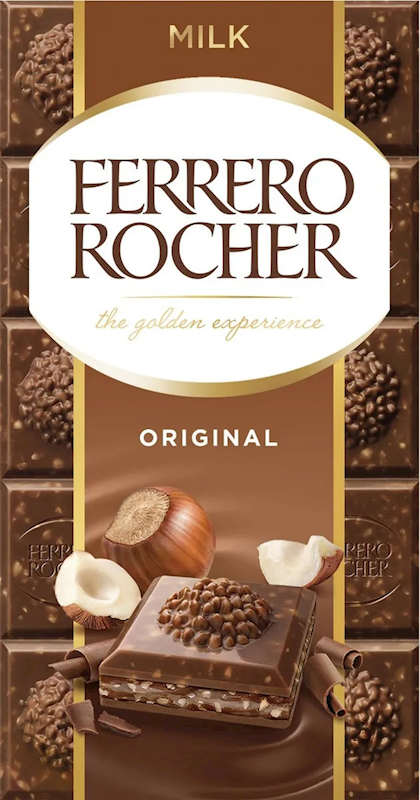 Milk chocolate bar Ferrero Rocher 90 g