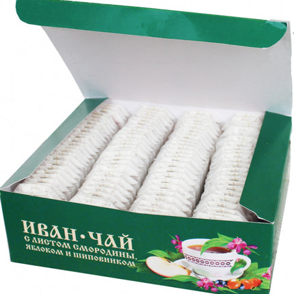 Russian Fireweed Ivan-tea w/ Currant Leaf, Apple and Rosehip, 100 tea bags with a label, 150 g/ 0.33 lb