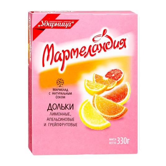 Marmalade "UDARNITSA" Assorted Slices 330g