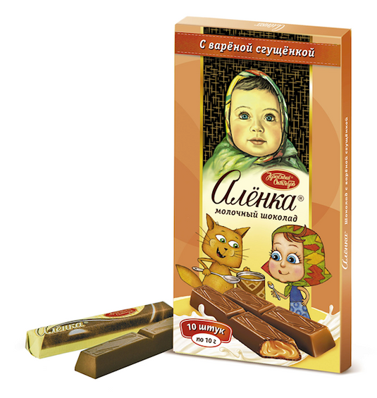 Imported Russian Chocolate sticks "Alionka" with Condensed Milk