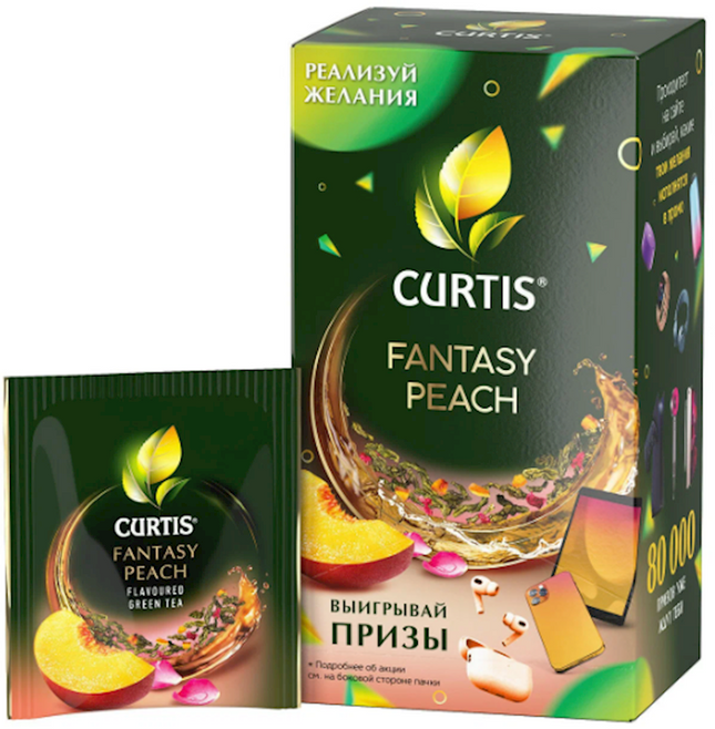 Green tea Curtis Fantasy peach 25 teabags
