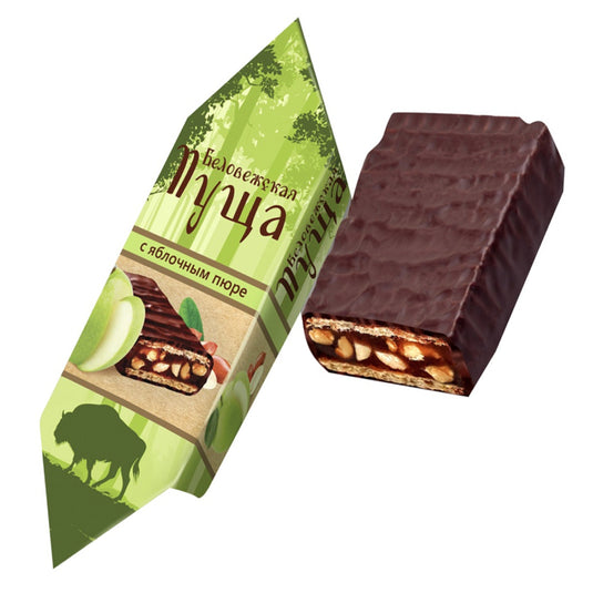 Glazed Candy SUPER SIZE with Apple Puree, Belovezhskaya Pushcha, Kommunarka, 450g/ 1lb