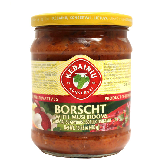 Borscht with Mushrooms (Glass Jar), Kedainiu, 480 g