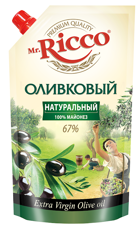Mayonnaise &quot;Mr. Ricco Organic&quot; Olive Extra Virgin Olive Oil 400 ml