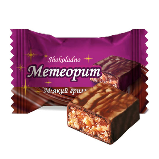 Chocolate-Covered Soft Nut Brittle "Meteorite", Shokoladno, 226g/ 7.97 oz