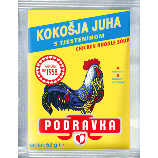 Chicken Flavored Noodle Soup, Podravka, 62g/ 2.2oz