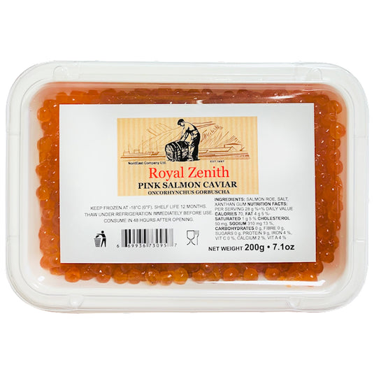 Pink Salmon Caviar on Tray, Royal Zenith, 200g