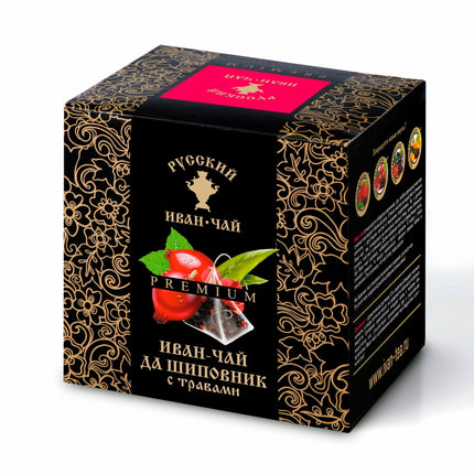 Premium Ivan-Tea with Rosehip, 12 pyramids *2g