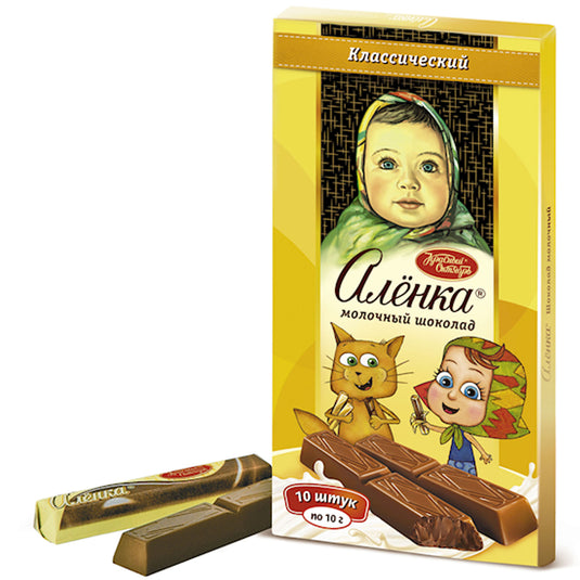 Milk Chocolate Sticks Alionka Classic, 100g