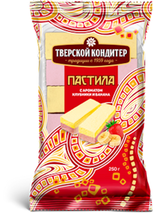 Pastila Tverskoy konditer strawberry-banana 250 g