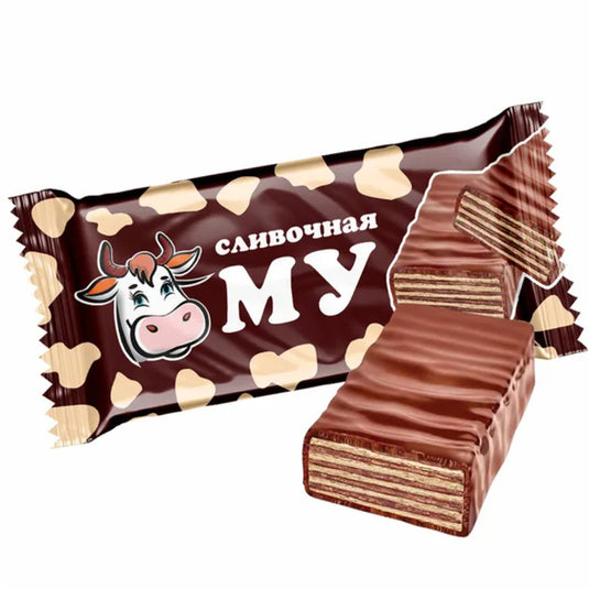 Вафельные конфеты в шоколадной глазури «Сливочный Му» со вкусом шоколада, 450 г