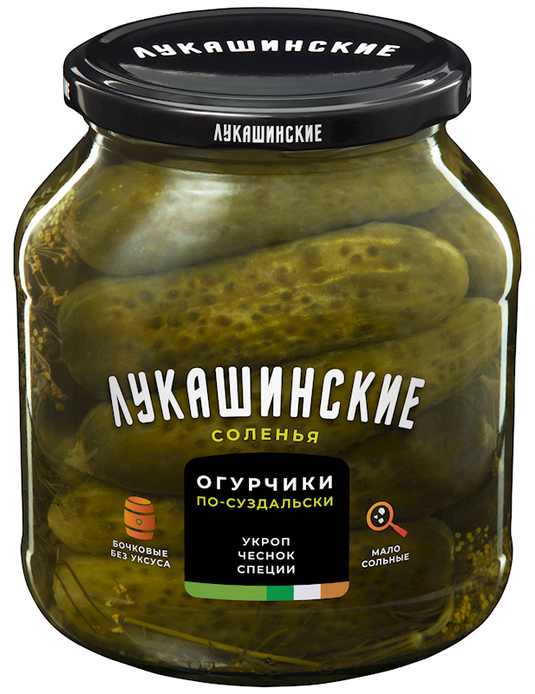 Cucumbers "Lukashinskie" salted Po-Suzdalski 670 g