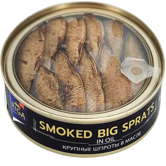Large Sprats in Oil, Riga, 112g/ 3.95oz