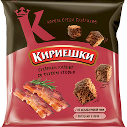 Rye-wheat croutons &quot;Kirieshki&quot; with bacon flavour 40g