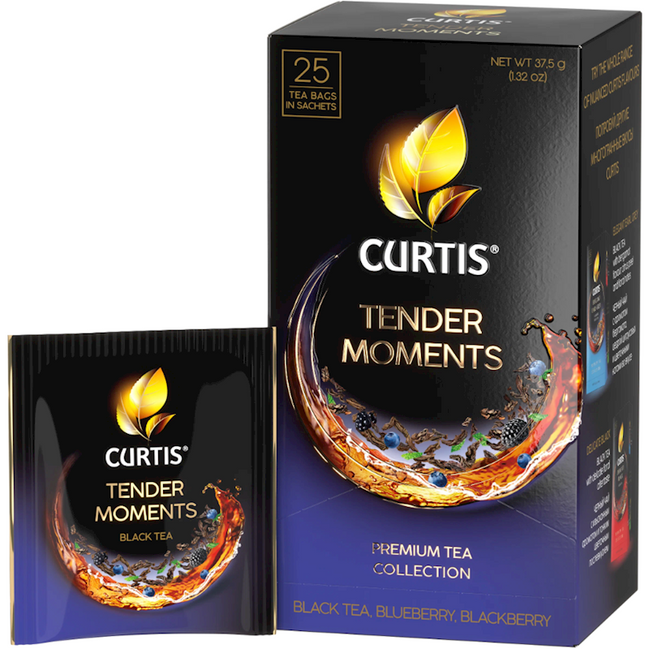 Black tea Curtis Tender moments 25 pyramids