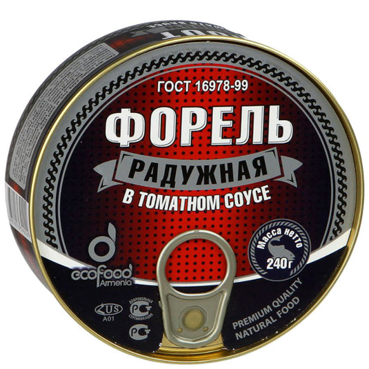 Rainbow Trout in Tomato Sauce, 0.53 lb/ 240 g