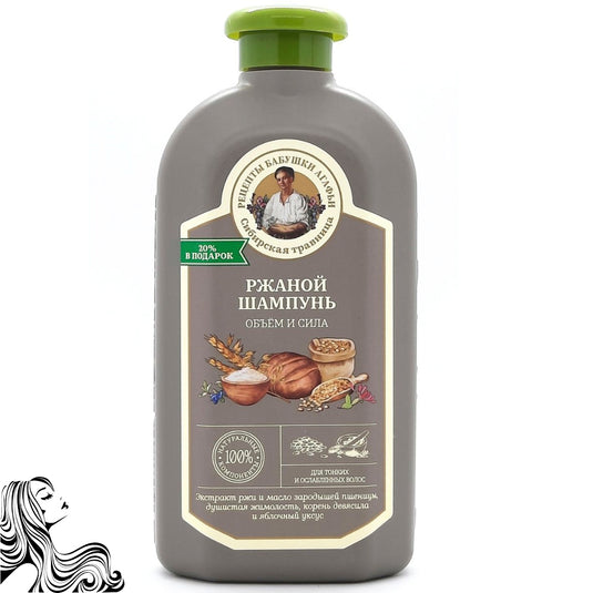 Rye Shampoo Volume & Strength, Grandma Agafya's Recipes, 500ml / 16.91 fl oz