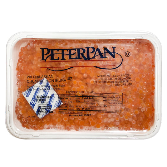 Wild Alaskan Chum Salmon Caviar #2, Peter Pan, 1kg/ 35.27 oz