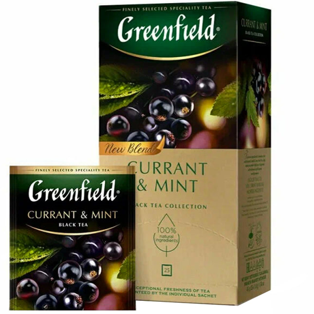 Black Tea Currant & Mint, Greenfield, 25 Count