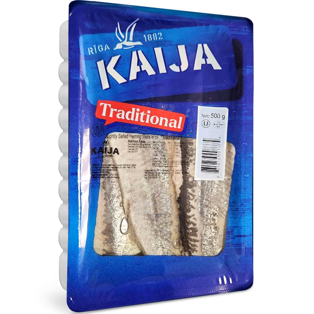 Traditional Salted Herring Fillet in Oil, Kaija, 500g/ 17.64oz