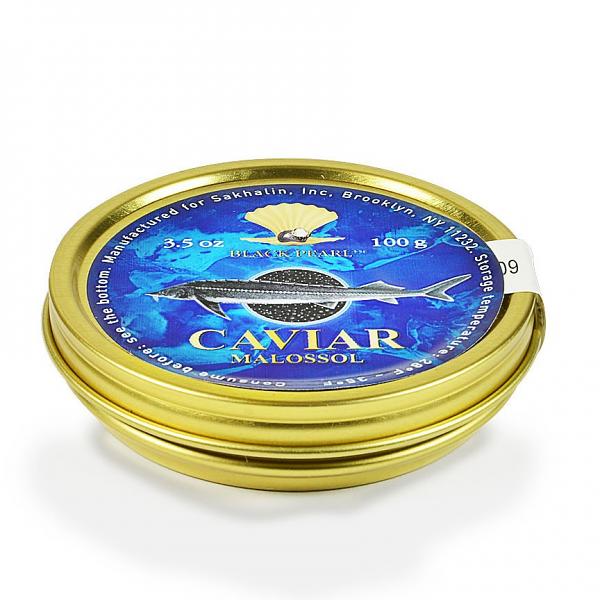 Premium Quality Sturgeon Caviar Black Pearl 100 g