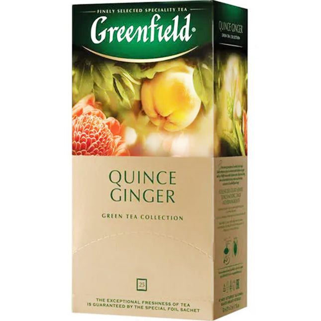 Green Tea Quince Ginger, Greenfield, 25 Count