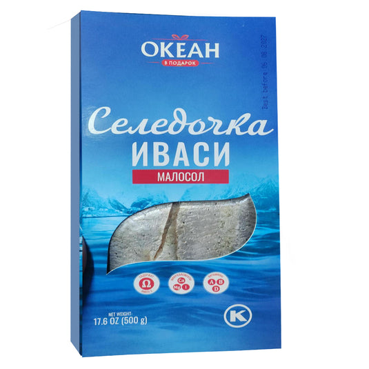 Слегка подсоленная сельдь иваси со специями, 500 г