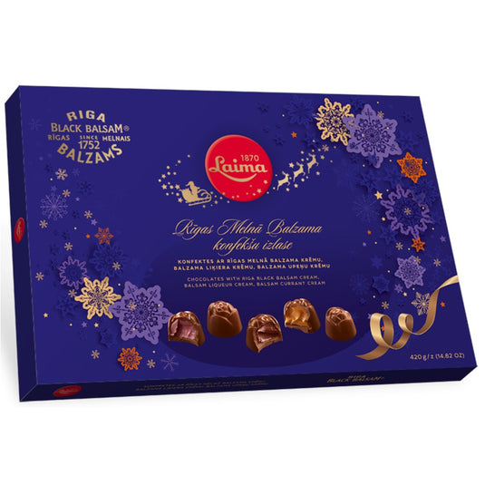 Chocolate Candies with Riga Black Balsam Liqueur Cream, Laima, 14.8 oz / 420 g
