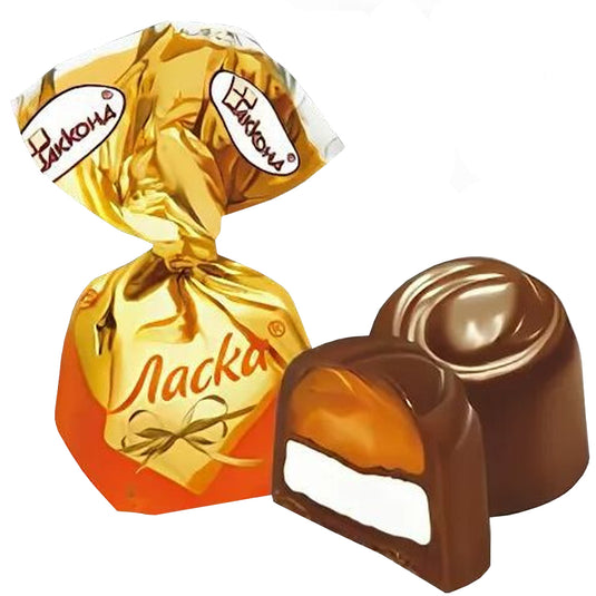 Chocolate Candies with Cognac "Laska", Akkond, 226g/ 7.97oz