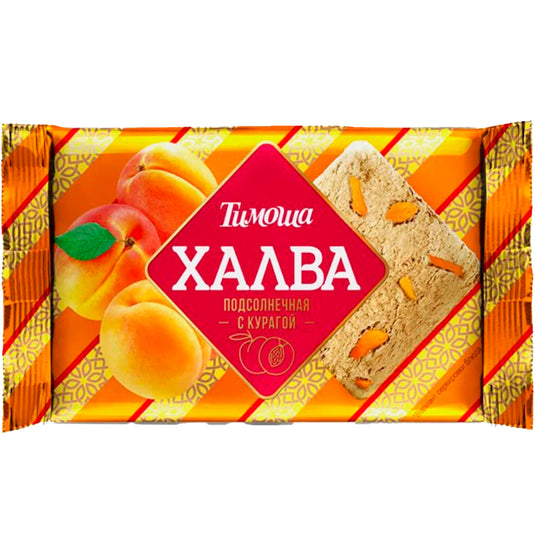 Sunflower Halva with Dried Apricots "Timosha", Azov CF, 250g / 8.82oz