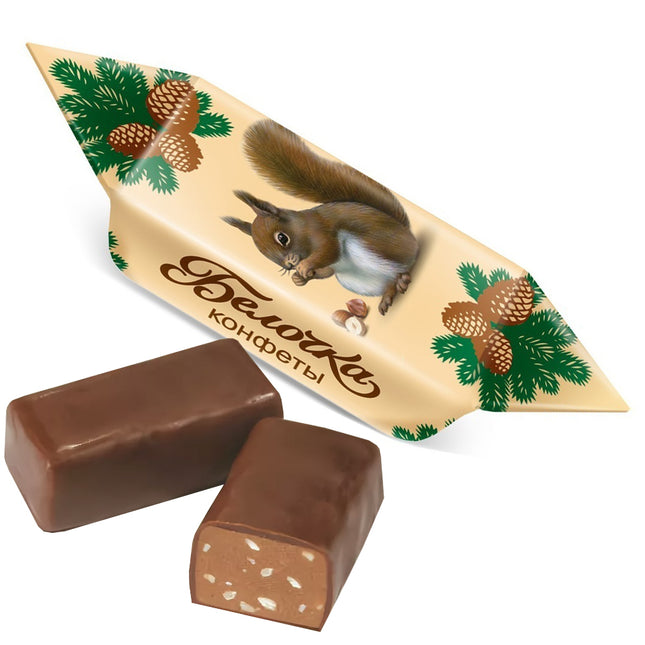 Chocolate Candy "Belochka", KF Krupskoy, 226 g/ 0.5 lb
