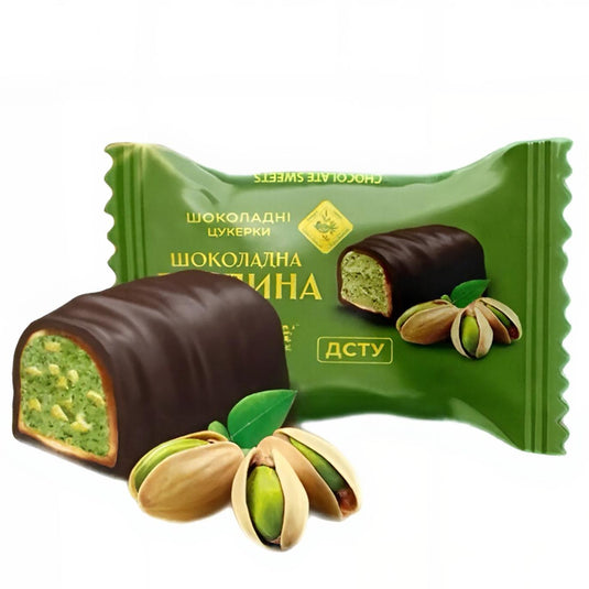 Chocolates with Pistachio Filling “Chocolate Pearl”, Zhytomyr Lasoshchi, 226g / 7.97 oz