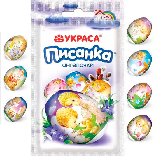 Sleeve Decoration Sticker Easter Egg Wraps Heat Shrink Pysanka Angels#18