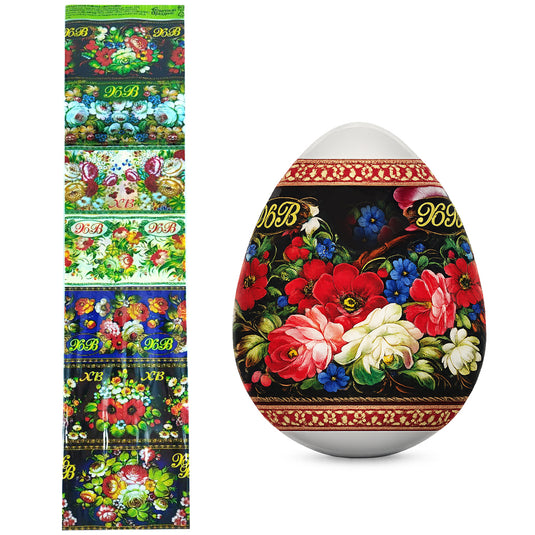 Heat-Shrink Film Set for Decorating Easter Eggs "Zhostovo Painting" 7 pcs