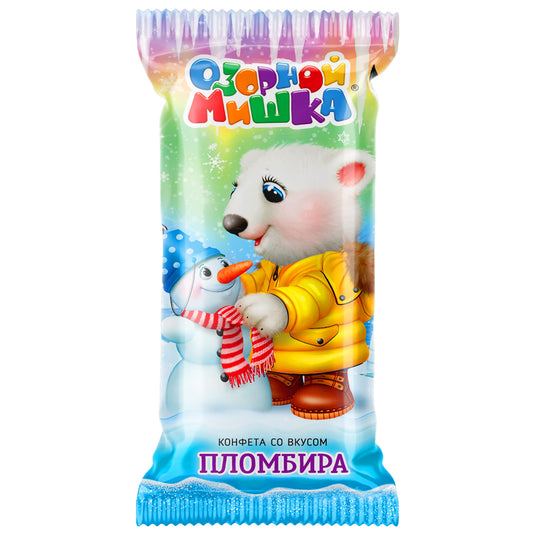 Ice Cream-Flavored Waffle Chocolate Candies "Funny Bear", Sormovskaya CF, 226g/ 7.97 oz