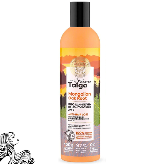 Bio-Shampoo Hair Loss Preventing, Mongolian Oak Root, Doctor Taiga, 13.53 oz/ 400 ml