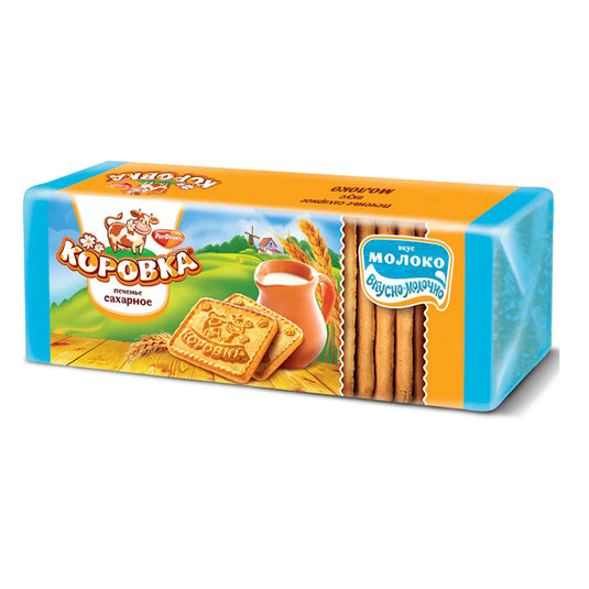 Sugar Biscuits "Korovka" Milky Flavored, 375g