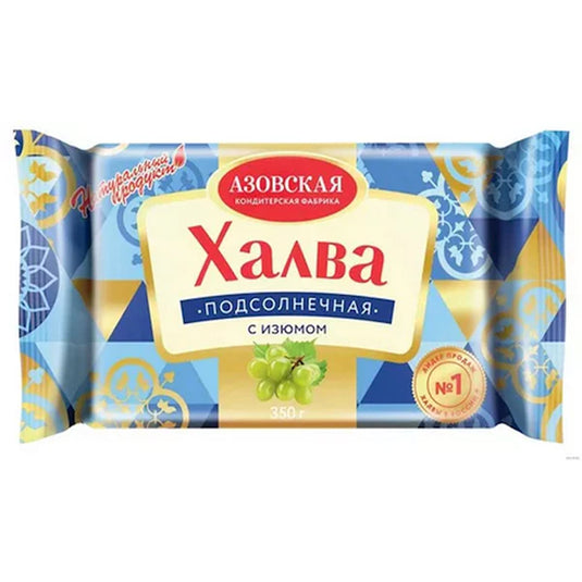Sunflower halva "AZOV" with raisins 350 g