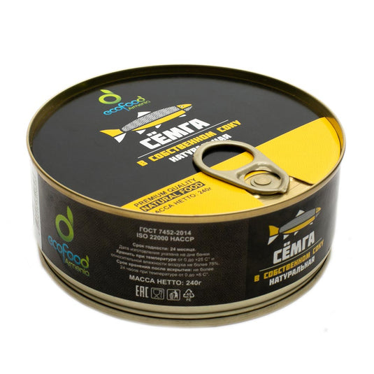 Natural Salmon in Its Own Juice, Eco Food, 240g/ 8.47oz