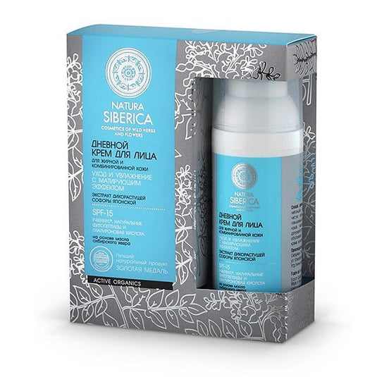 Day Face Cream with Matte Effect for Oily & Combination Skin, Natura Siberica, 1.69 oz/ 50 ml
