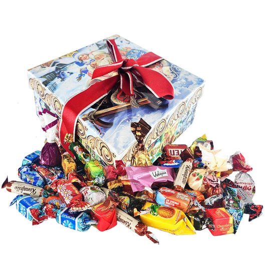 Christmas Chocolates & Caramel Mix "Holiday Gift Box", 900g