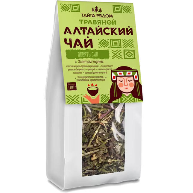 Herbal Altai Tea with Golden Root | Rhodiola Rosea "Nine Powers", Taiga is Nearby, 100g / 3.53oz