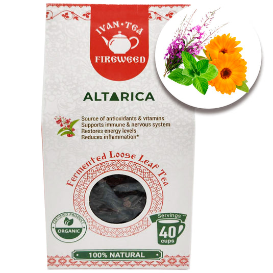 Ivan-Tea Loose Leaves Fireweed, Calendula & Mint Blend, Altarica, 50g/ 1.76oz